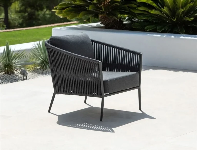 fauteuil terrasse jati kebon fortuna rope
