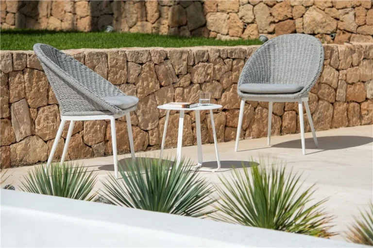 table basse elko jati alu blanc diametre 60